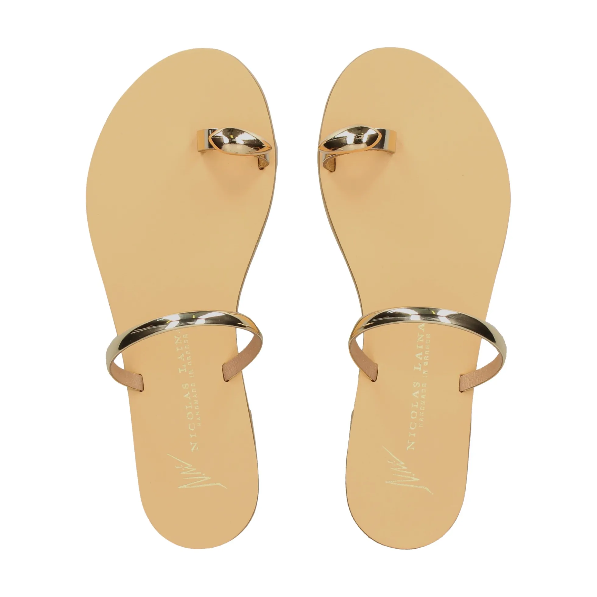 NICOLAS LAINAS Sandalias planas de Mujer 313L-T GOLD