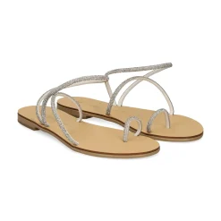 NICOLAS LAINAS Sandalias planas de Mujer 63-TC BLANCO