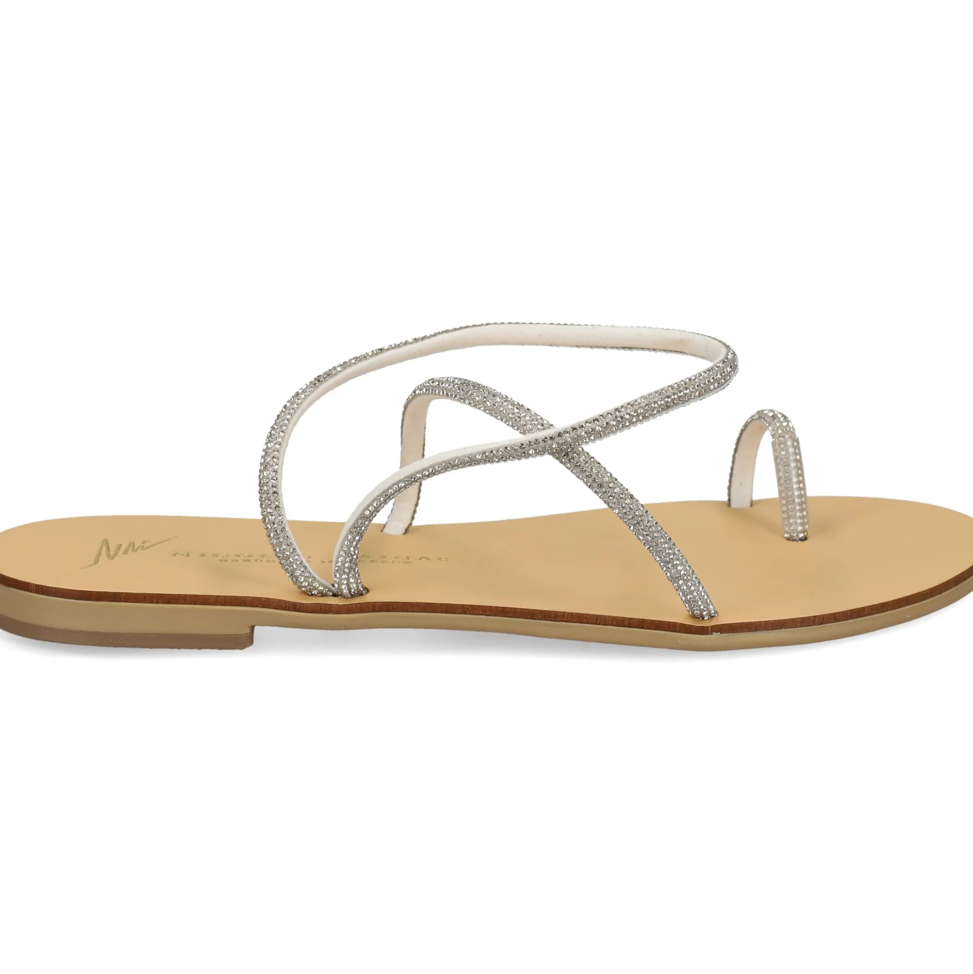 NICOLAS LAINAS Sandalias planas de Mujer 63-TC BLANCO