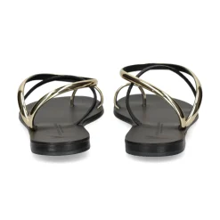 NICOLAS LAINAS Sandalias planas de Mujer 963-T GOLD BLACK