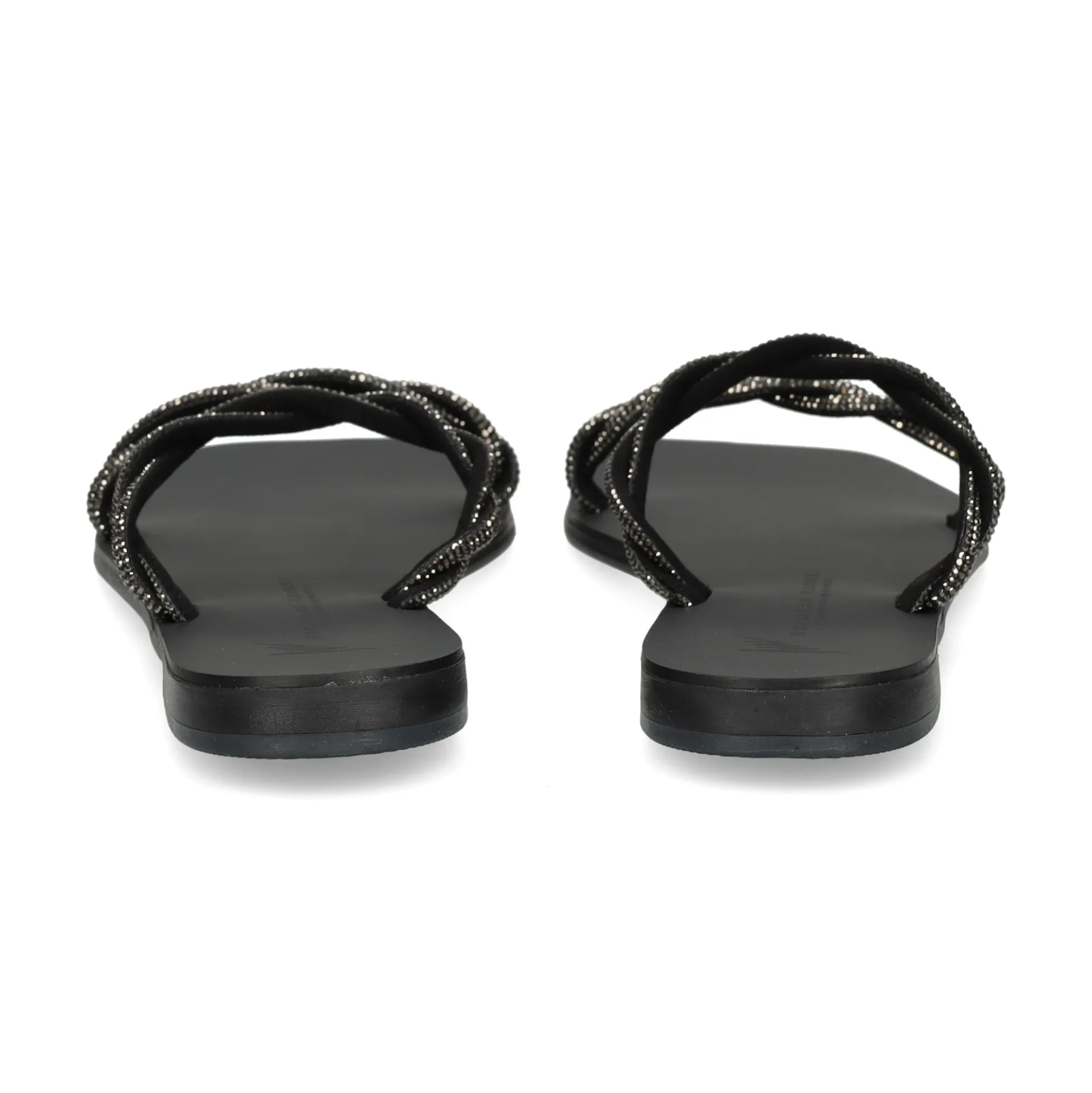 NICOLAS LAINAS Sandalias planas de Mujer Q43-TC NEGRO