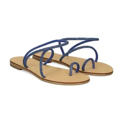 NICOLAS LAINAS Sandalias planas de Mujer 63-TC AZUL