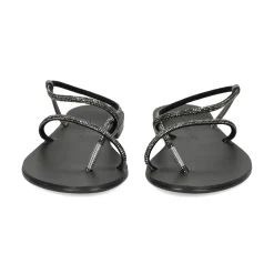 NICOLAS LAINAS Sandalias planas de Mujer 67-TC NEGRO