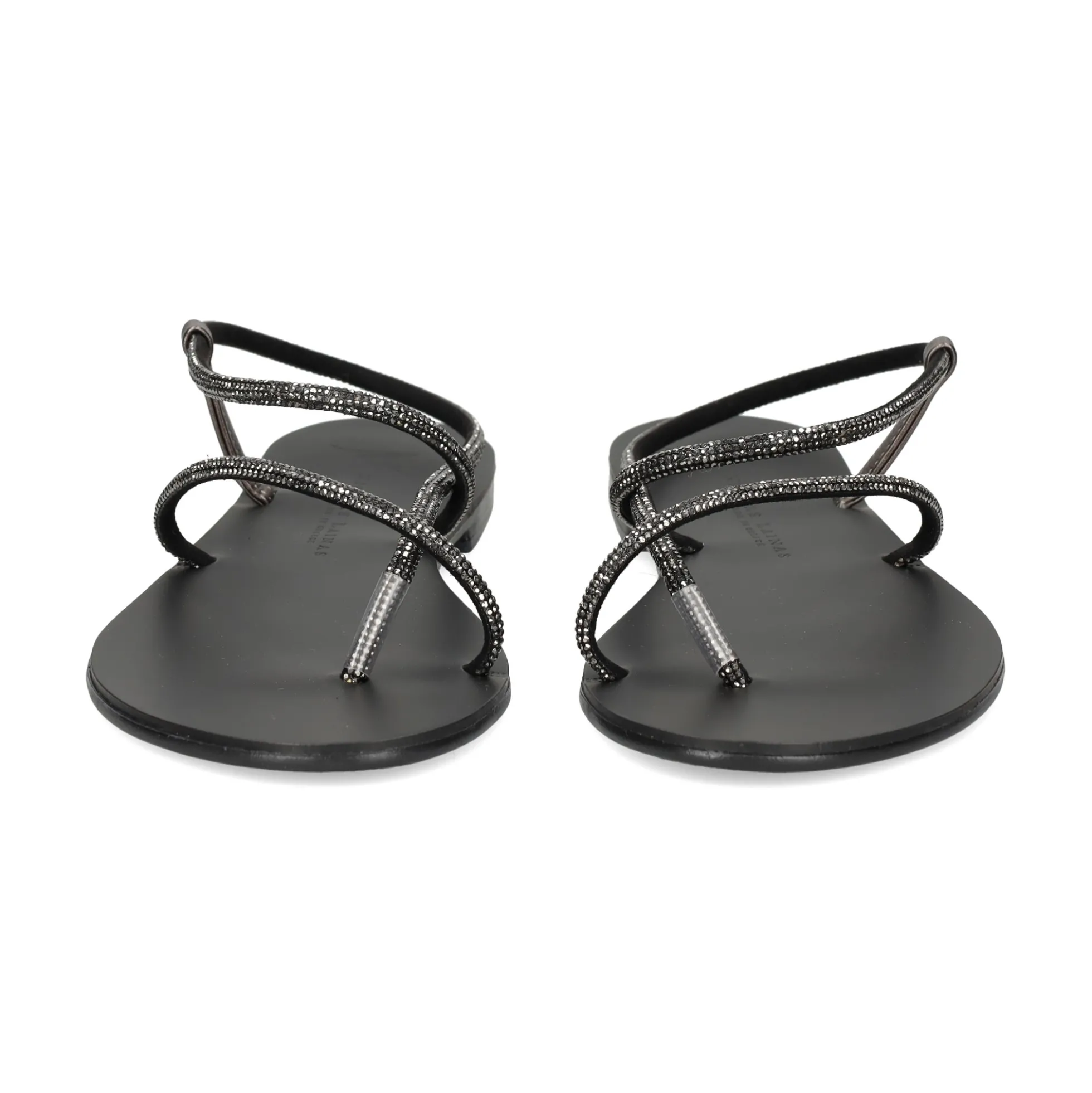 NICOLAS LAINAS Sandalias planas de Mujer 67-TC NEGRO
