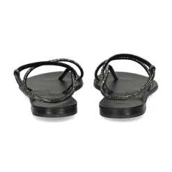 NICOLAS LAINAS Sandalias planas de Mujer 67-TC NEGRO