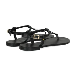 NICOLAS LAINAS Sandalias planas de Mujer 252 NEGRO