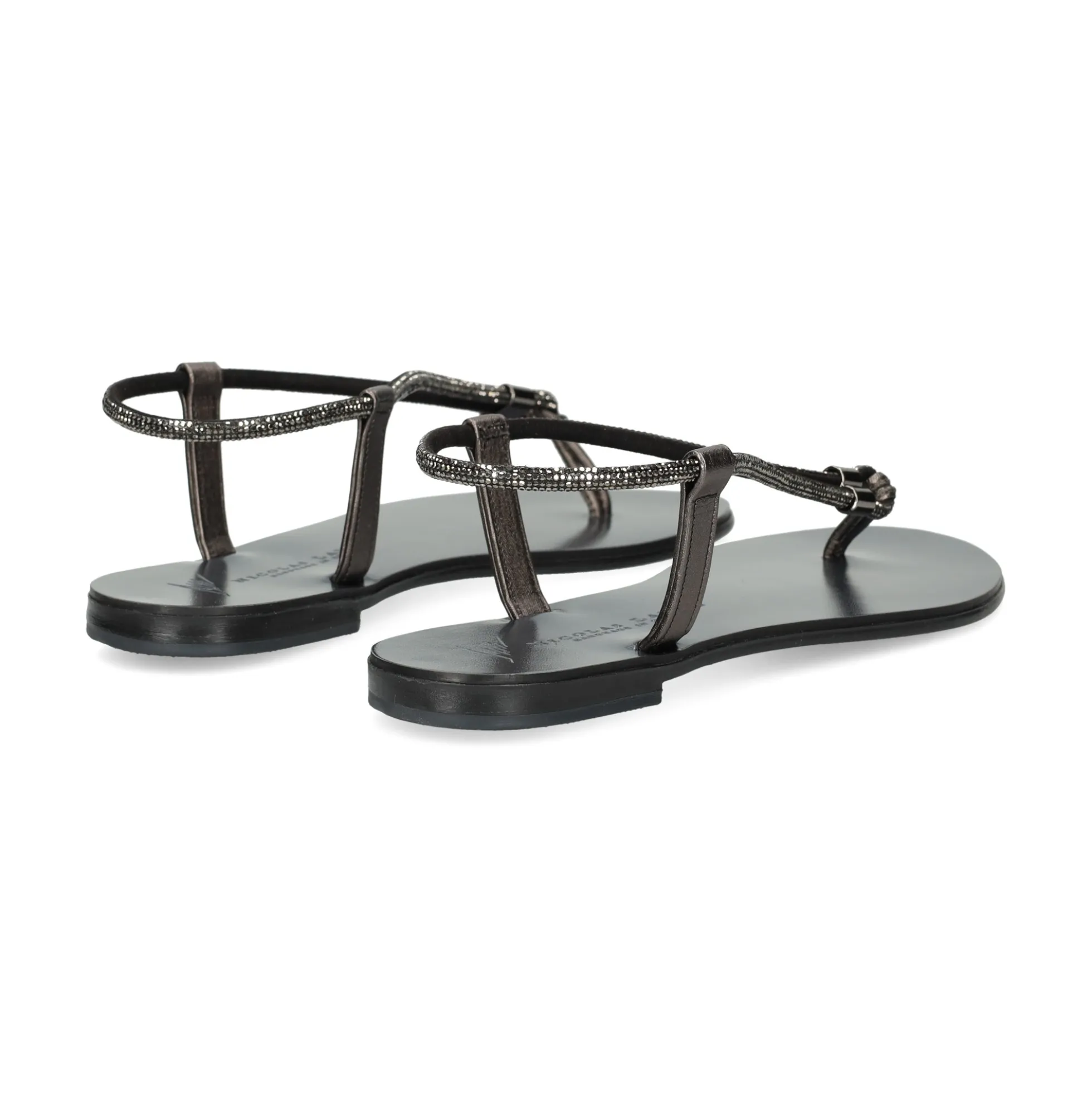 NICOLAS LAINAS Sandalias planas de Mujer 53-TCM GRAFITO