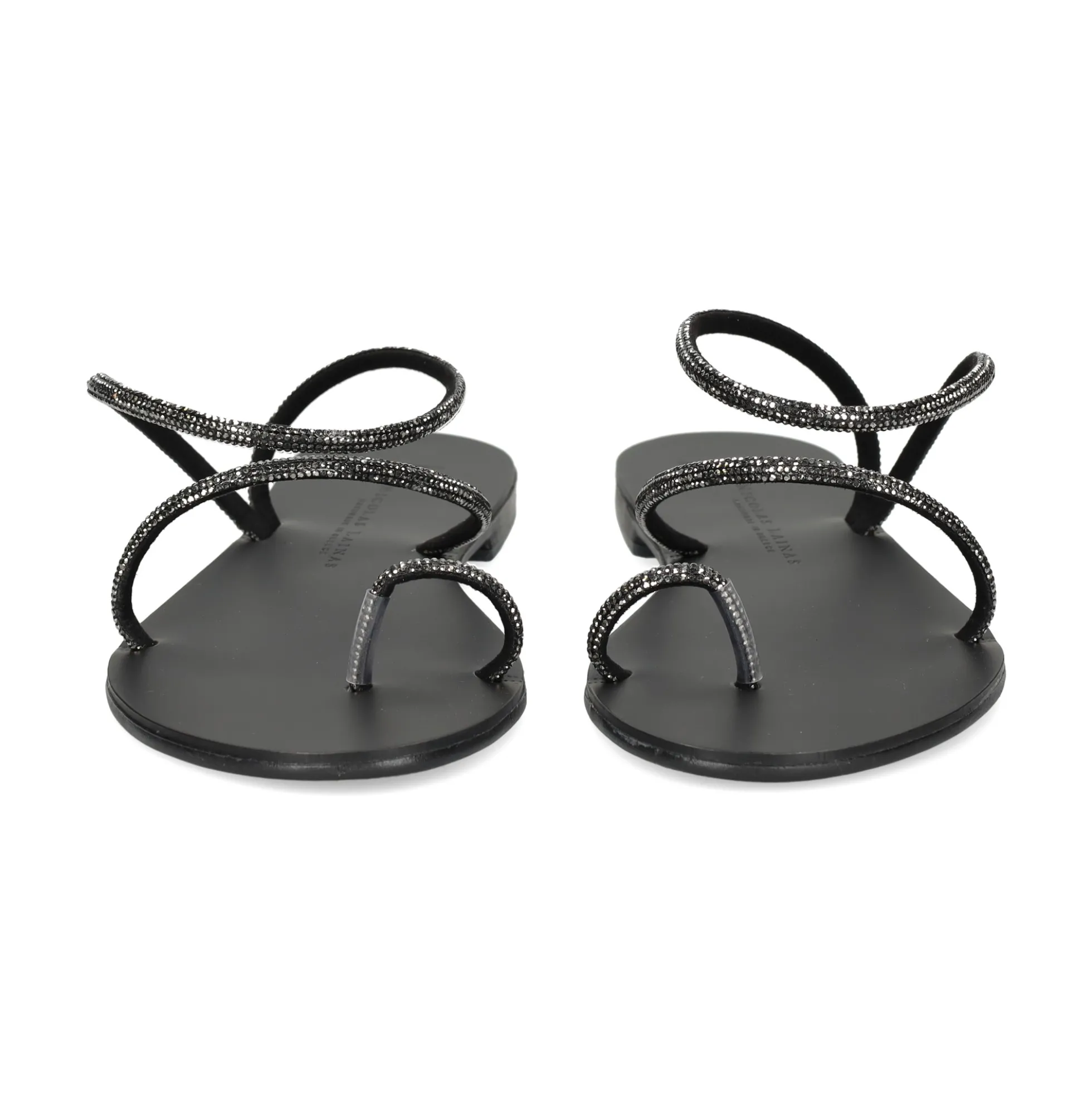 NICOLAS LAINAS Sandalias planas de Mujer 63-TC NEGRO