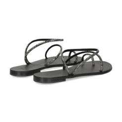 NICOLAS LAINAS Sandalias planas de Mujer 63-TC NEGRO