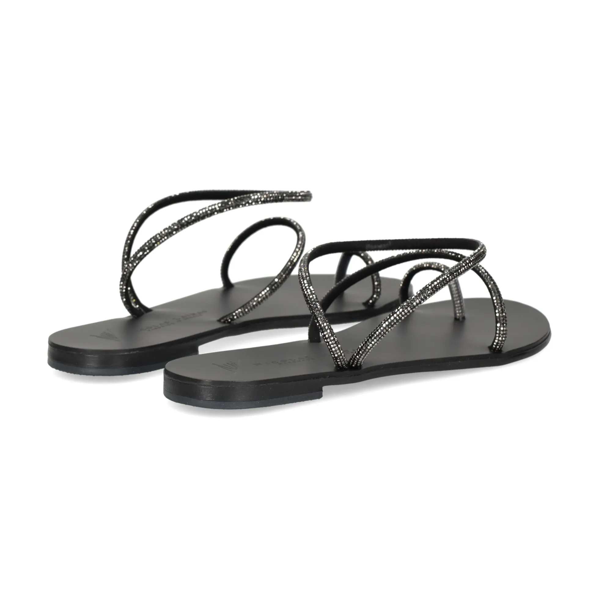 NICOLAS LAINAS Sandalias planas de Mujer 63-TC NEGRO