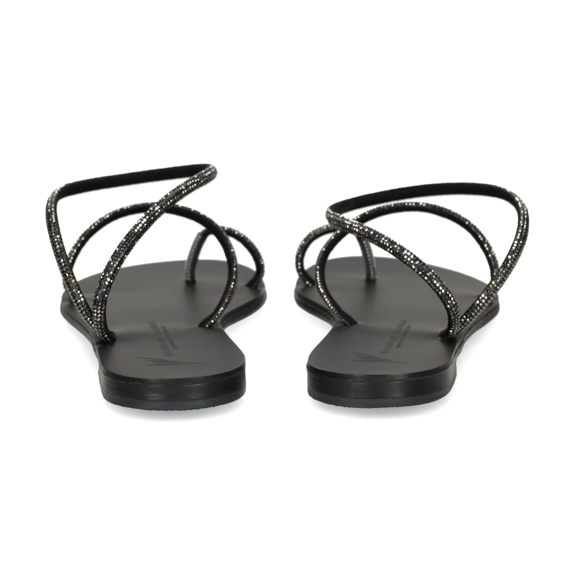 NICOLAS LAINAS Sandalias planas de Mujer 63-TC NEGRO