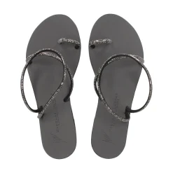 NICOLAS LAINAS Sandalias planas de Mujer 63-TC NEGRO