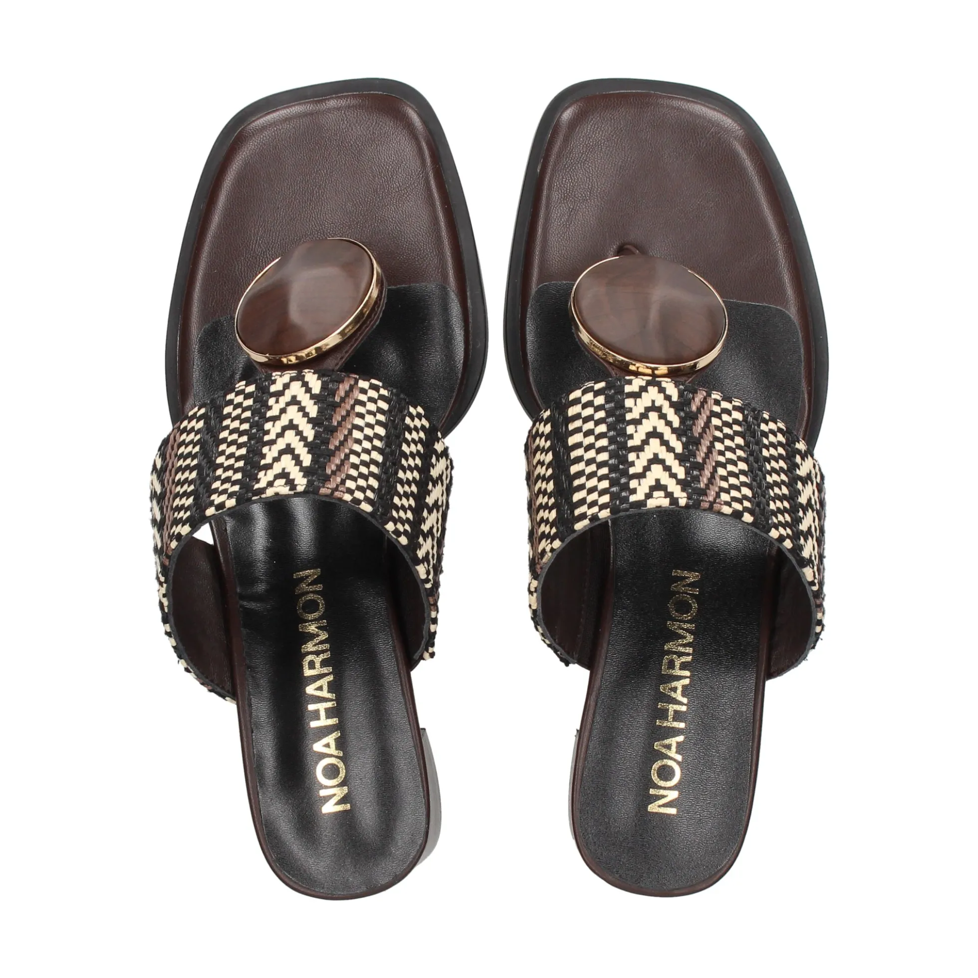 NOA HARMON Sandalias con tacón de Mujer 009227-0M55 MULTI MARRON