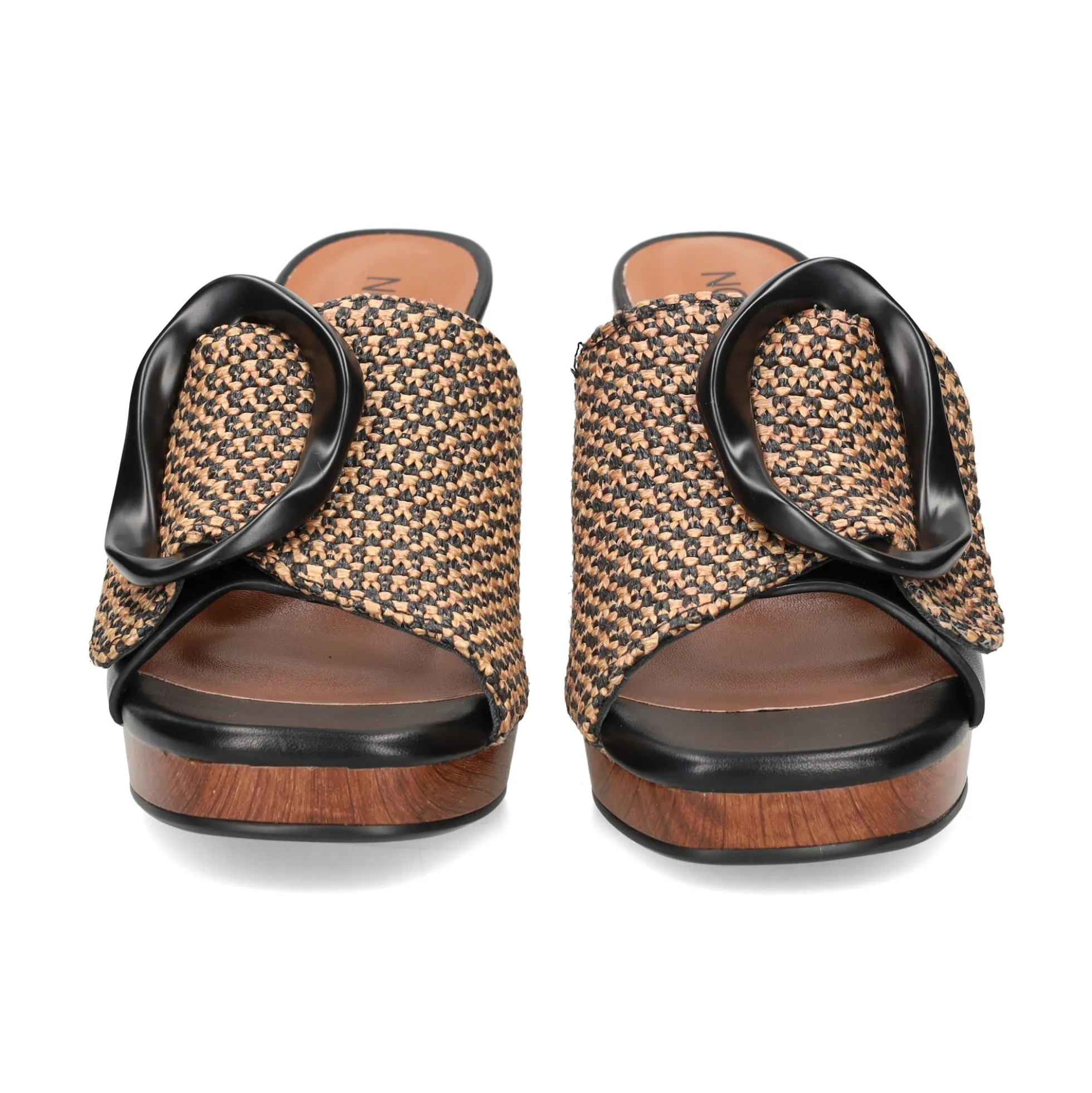 NOA HARMON Sandalias con plataforma de Mujer 009660-0067 NEGRO-CUERO