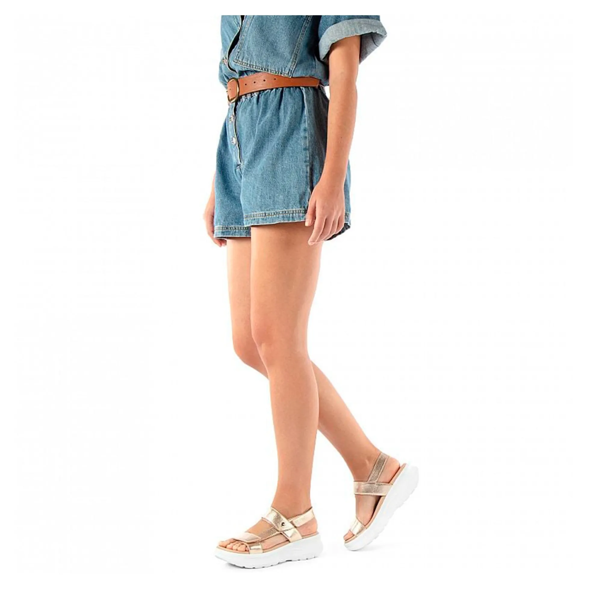 PANAMA JACK Sandalias con plataforma de Mujer Noor Shine B1 Oro