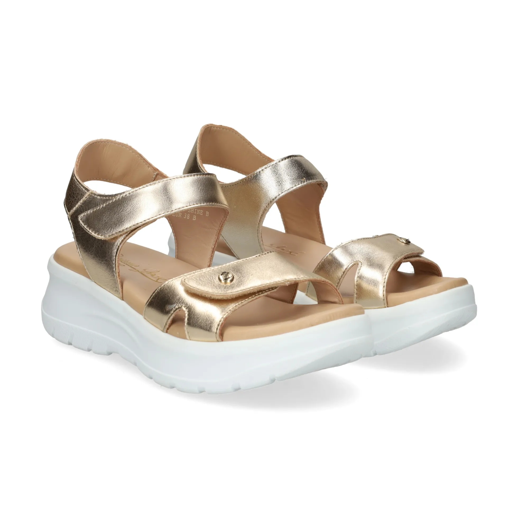 PANAMA JACK Sandalias con plataforma de Mujer Nita Shine B1 Oro