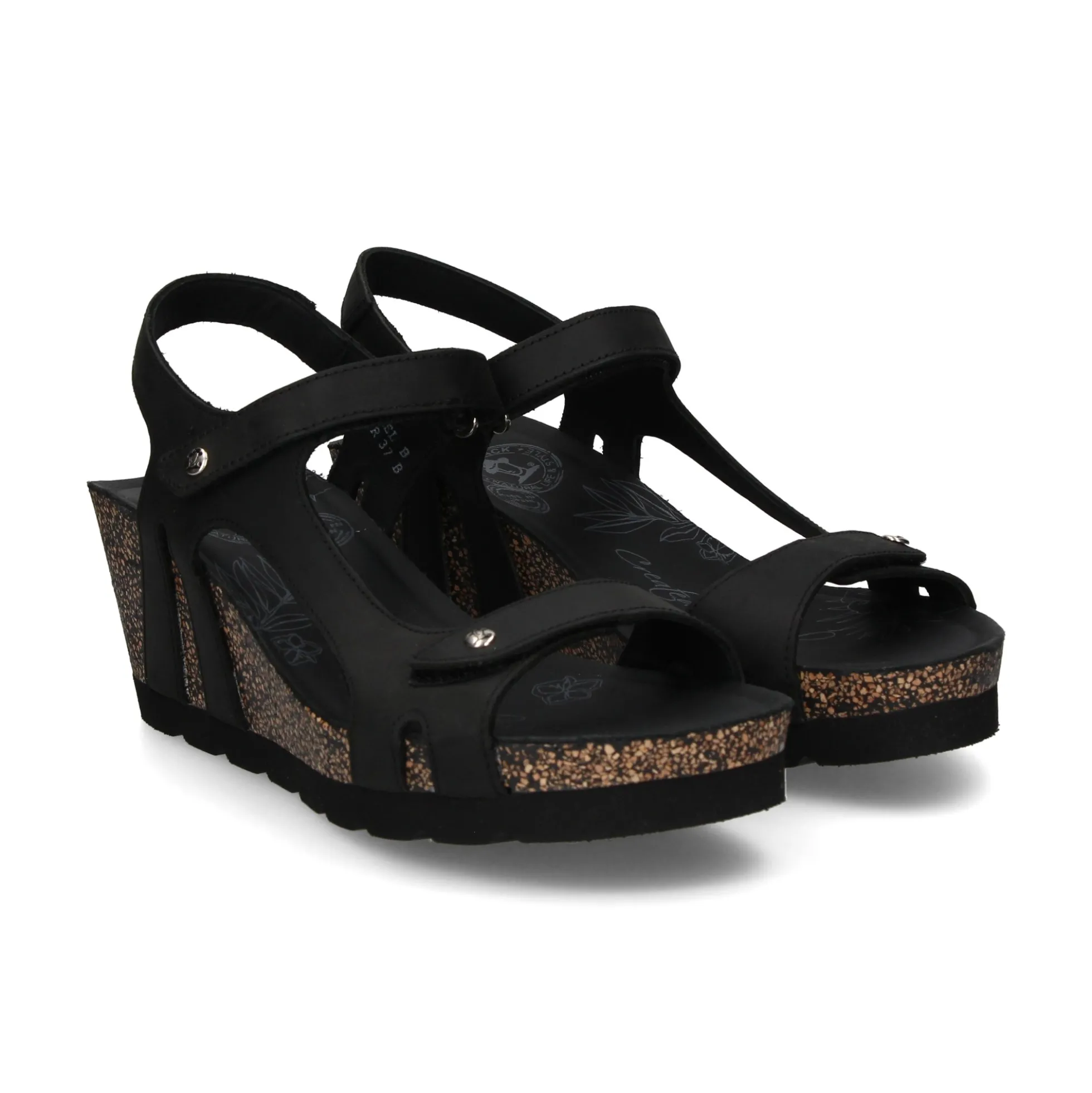 PANAMA JACK Sandalias cuña de Mujer Varel B1 NEGRO