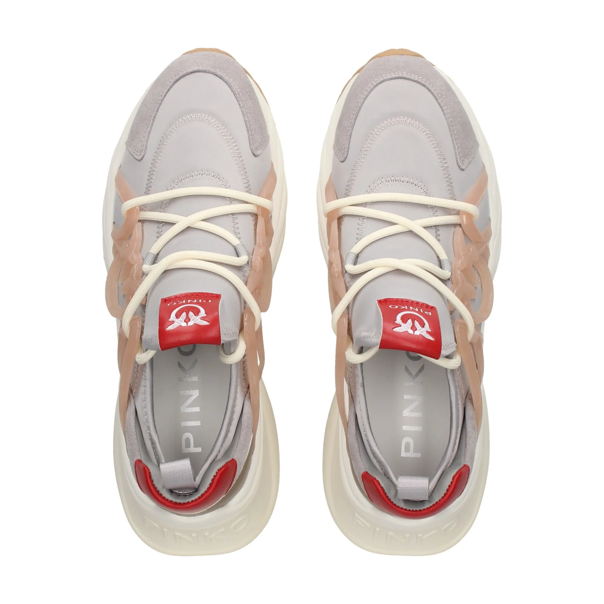 PINKO Zapatillas de Mujer SS0023 NIB PIOMBO/NUDE