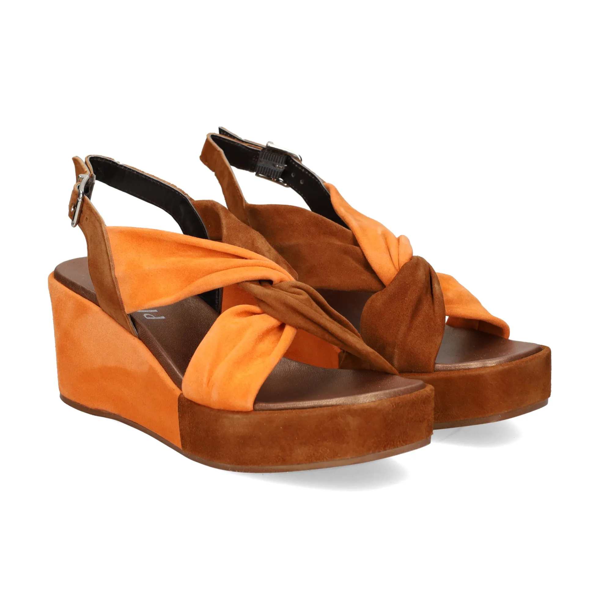 PLUMERS Sandalias con plataforma de Mujer 3799 BRANDY