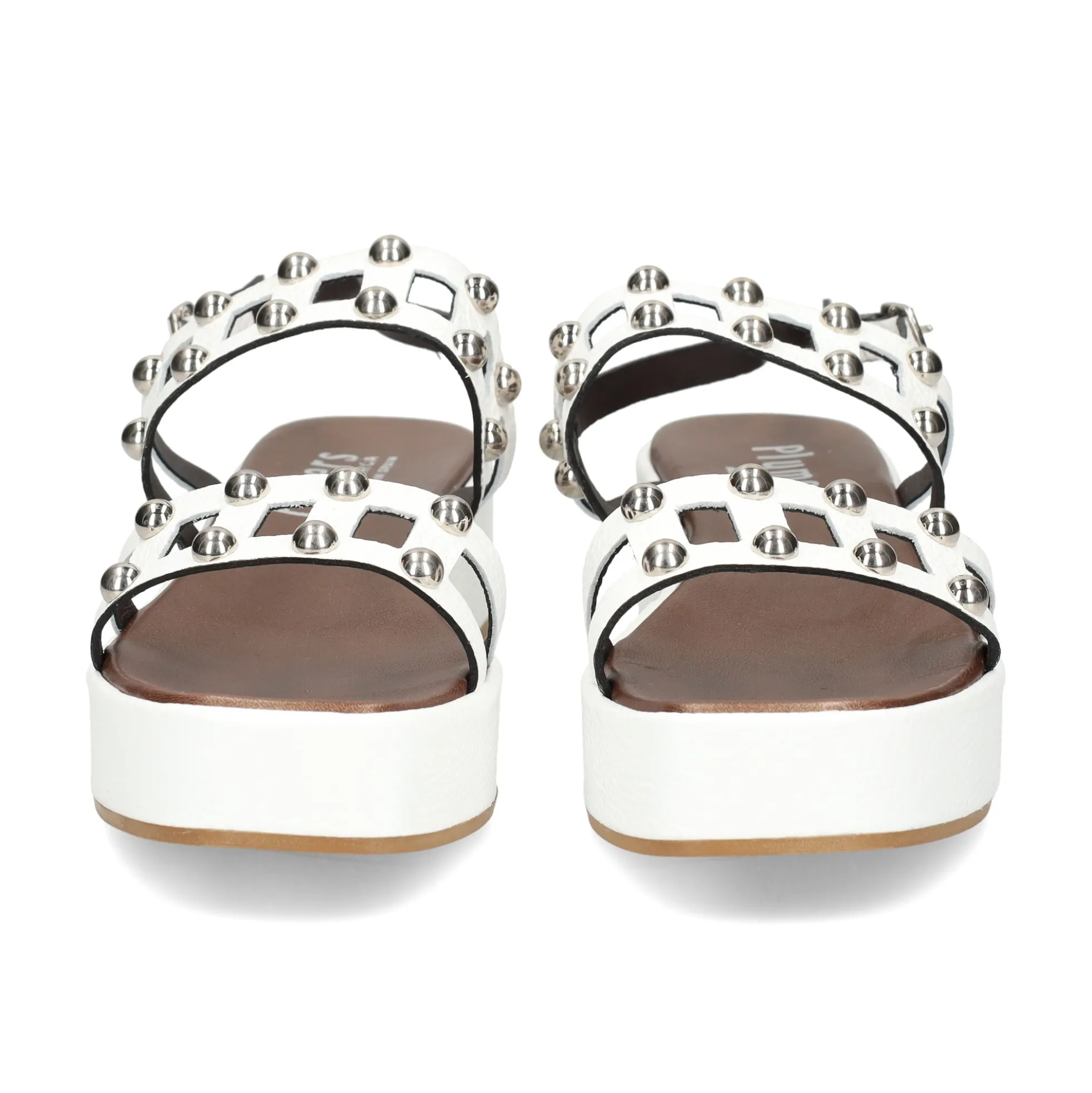 PLUMERS Sandalias con plataforma de Mujer 3762 BLANCO