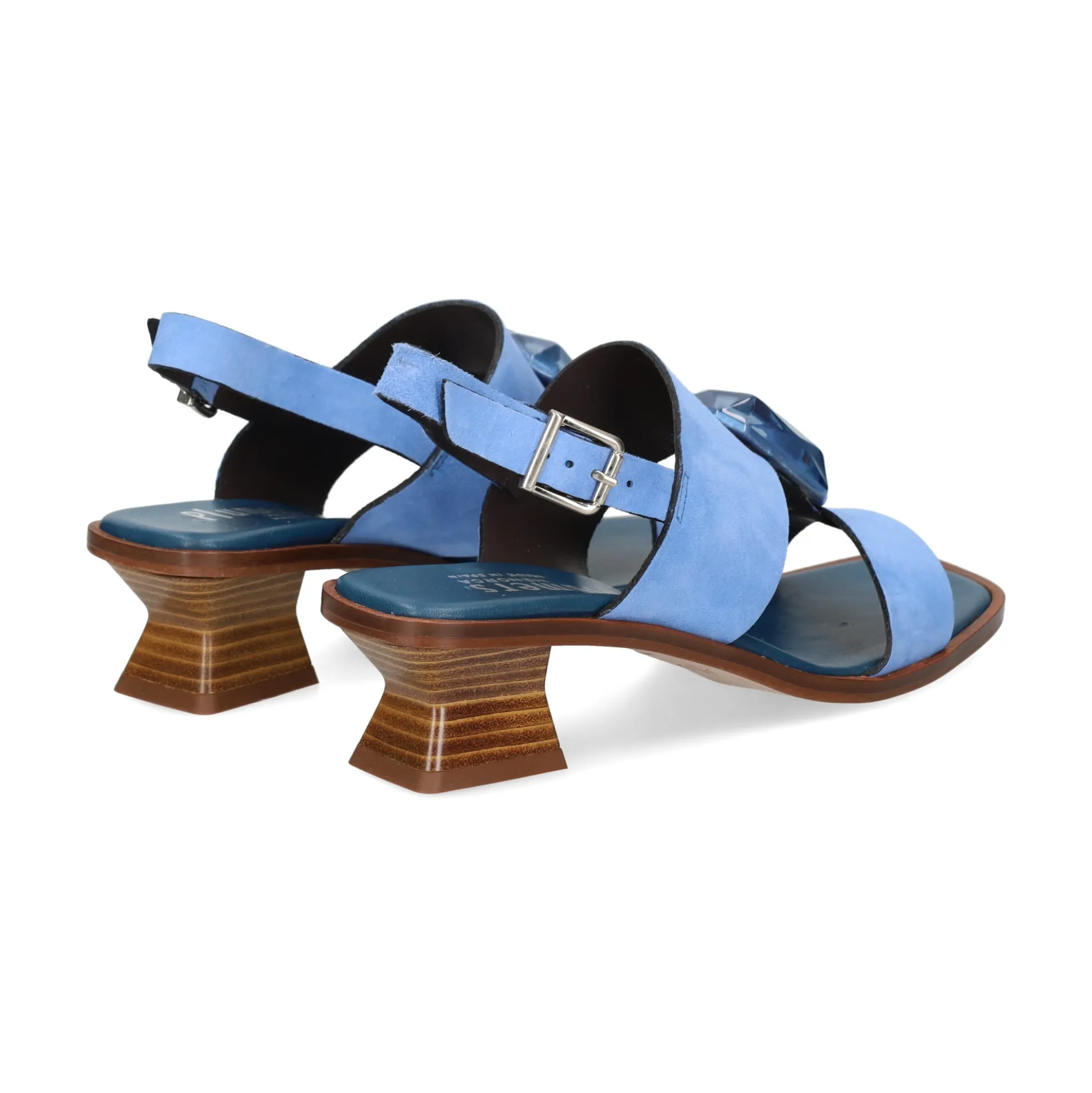 PLUMERS Sandalias con tacón de Mujer 3821 JEANS