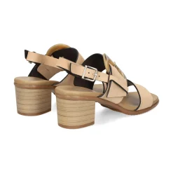 PLUMERS Sandalias con tacón de Mujer 3829 CAMEL