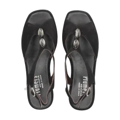 PLUMERS Sandalias cuña de Mujer 3950 NEGRO