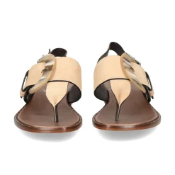 PLUMERS Sandalias planas de Mujer 3741 CAMEL