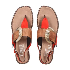 PLUMERS Sandalias planas de Mujer 3741 CORAL