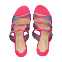 POLO RALPH LAUREN Sandalias con tacón de Mujer LORRAINE 002 BLUE STRN/P