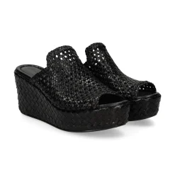 PONS QUINTANA Sandalias cuña de Mujer 9864.T00 09 NEGRO