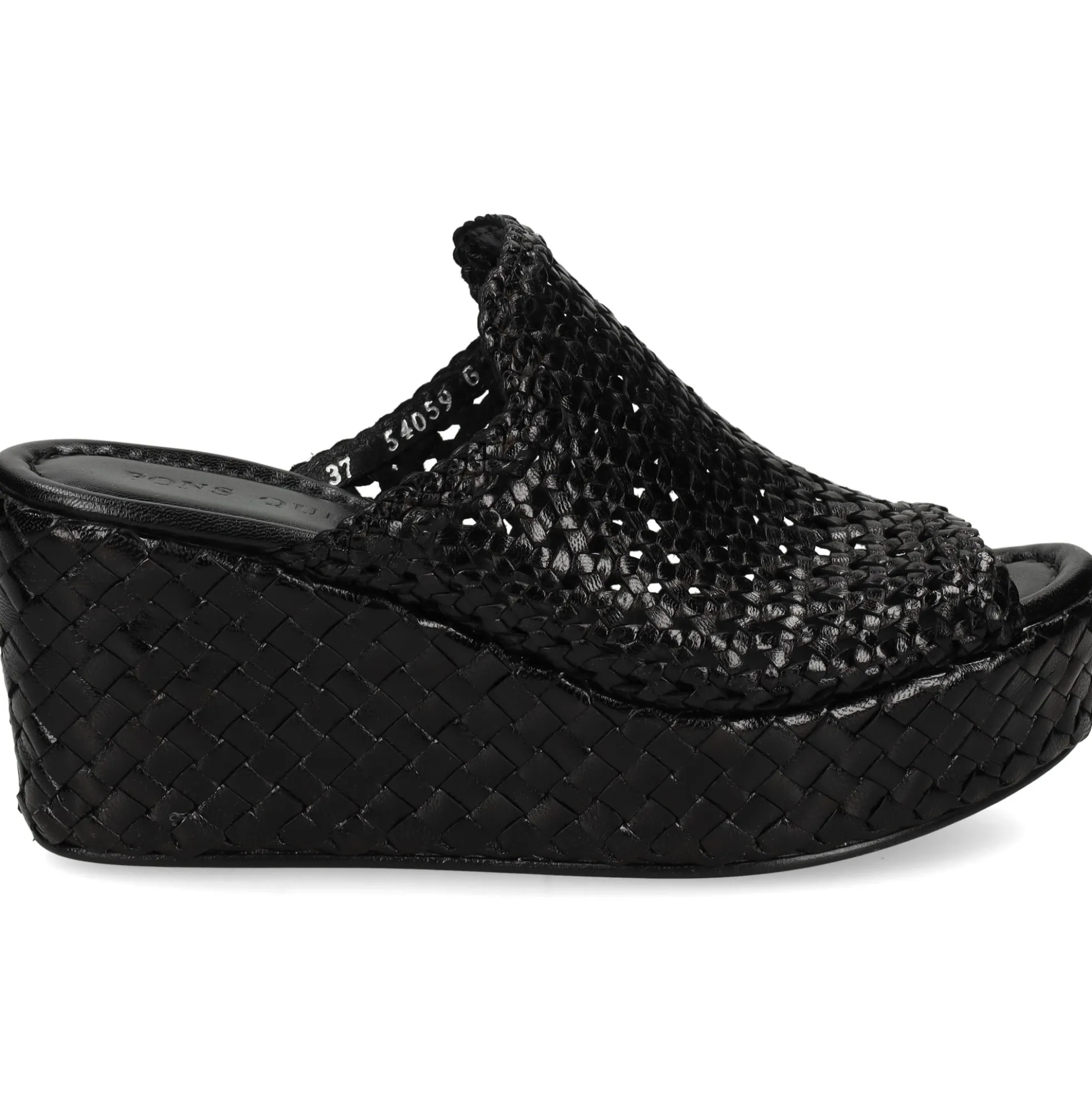 PONS QUINTANA Sandalias cuña de Mujer 9864.T00 09 NEGRO