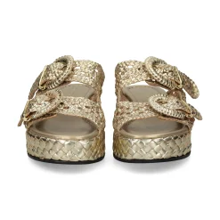 PONS QUINTANA Sandalias con plataforma de Mujer 12036.000 66 PLATINO
