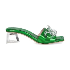 RAS Sandalias con tacón de Mujer 7128 GLOOM GREEN