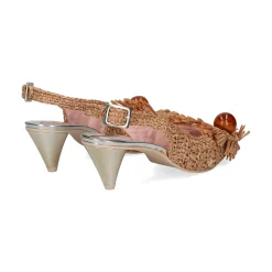 RAS Zapatos de tacón medio de Mujer 7597 TAN