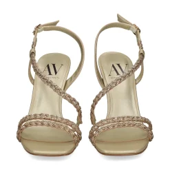 Sandalias con tacón de Mujer AV6731 / 2 PLATINO