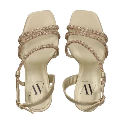 Sandalias con tacón de Mujer AV6731 / 2 PLATINO