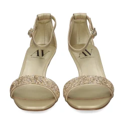 Sandalias con tacón de Mujer AV6728 / 1 PLATINO