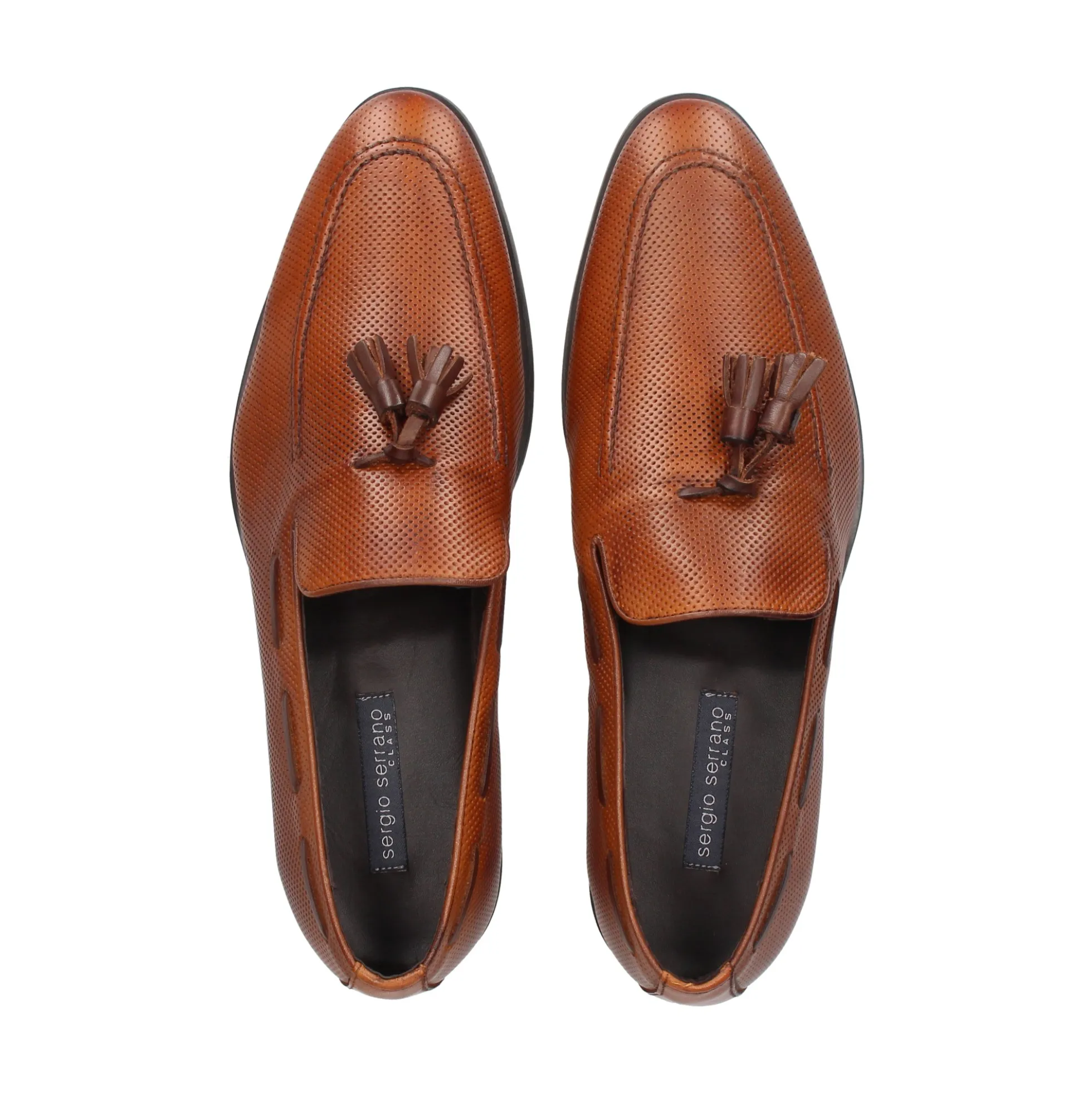 SERGIO SERRANO Mocasines de Hombre 5823 CUERO/MARRON