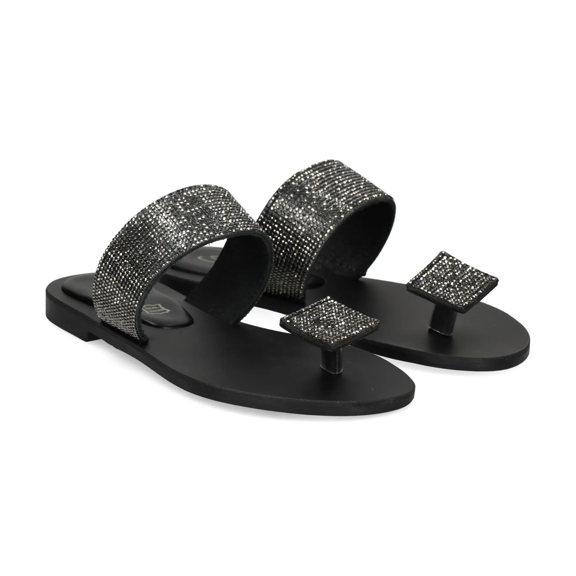 S.PIERO Sandalias planas de Mujer E42-001 NEGRO