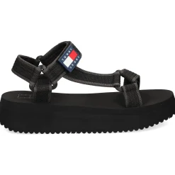 TOMMY HILFIGER Sandalias planas de Mujer EN0EN02747 BDS NEGRO