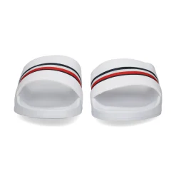 TOMMY HILFIGER Sandalias planas de Mujer FW0FW07555 YBS WHITE