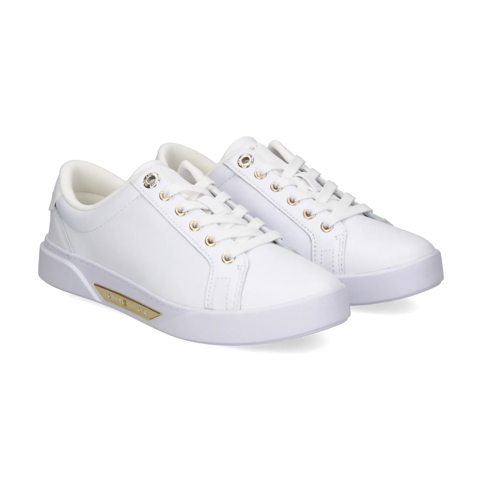 TOMMY HILFIGER Zapatillas de Mujer FW0FW07560 0K7 WHITE/GOLD