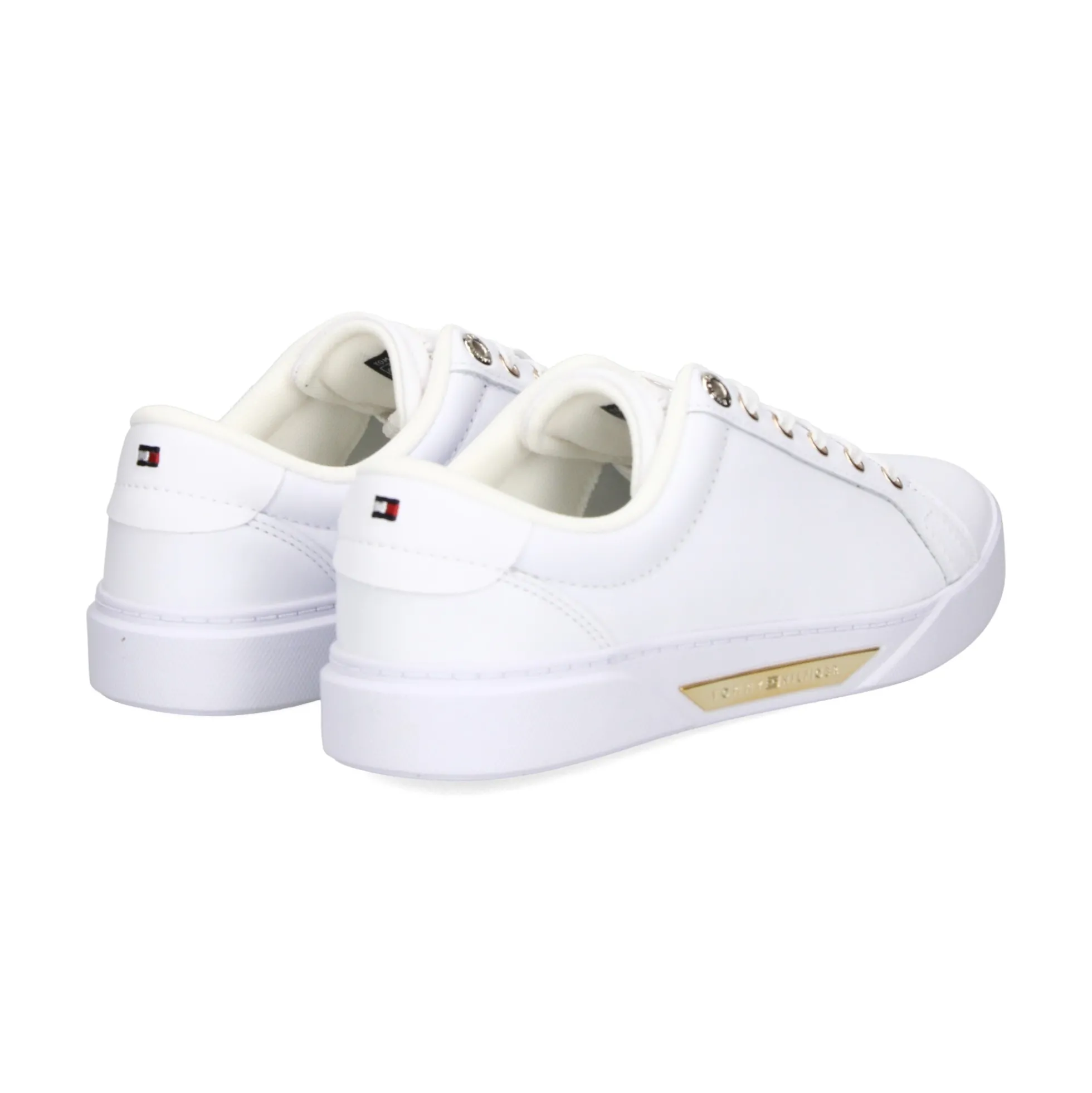 TOMMY HILFIGER Zapatillas de Mujer FW0FW07560 0K7 WHITE/GOLD