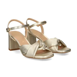 UNISA Sandalias con tacón de Mujer MEDWAY_26_LM PLATINO