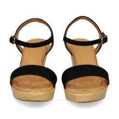 UNISA Sandalias cuña de Mujer RITA_25_KS NEGRO