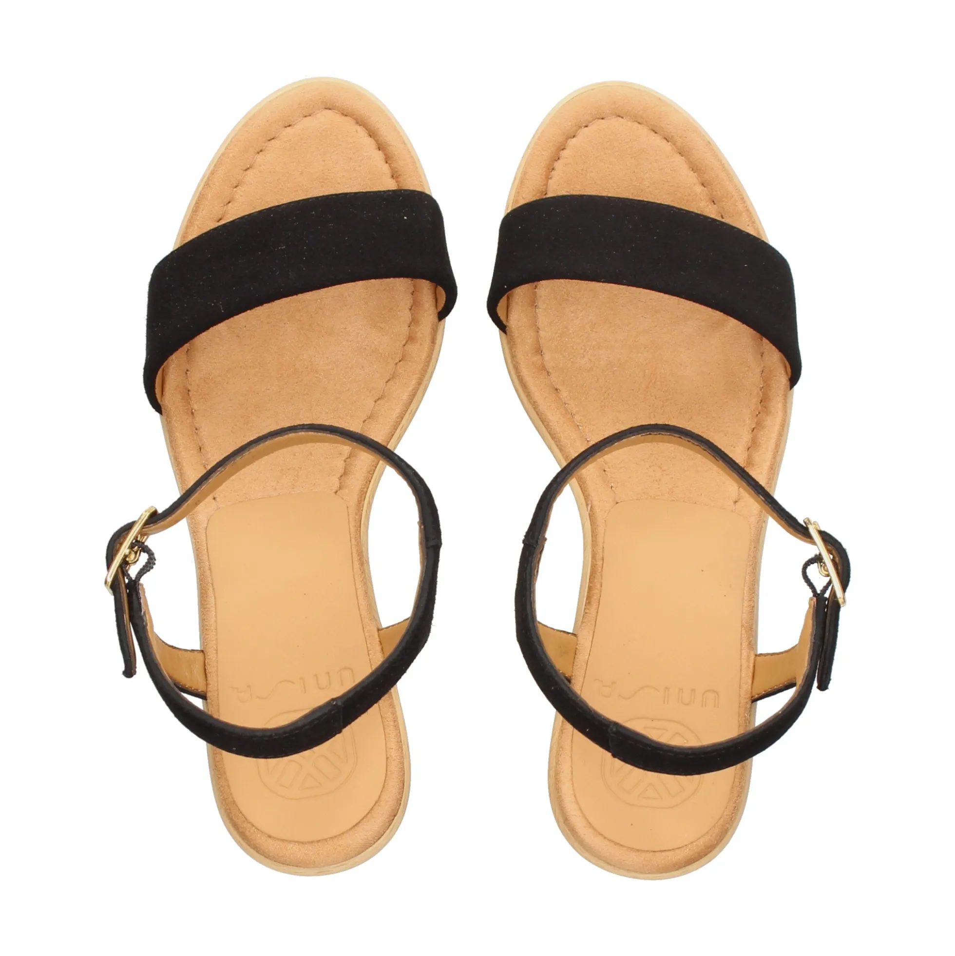 UNISA Sandalias cuña de Mujer RITA_25_KS NEGRO