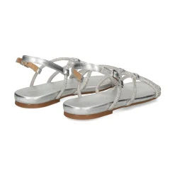 UNISA Sandalias planas de Mujer COOPER_LMT SILVER