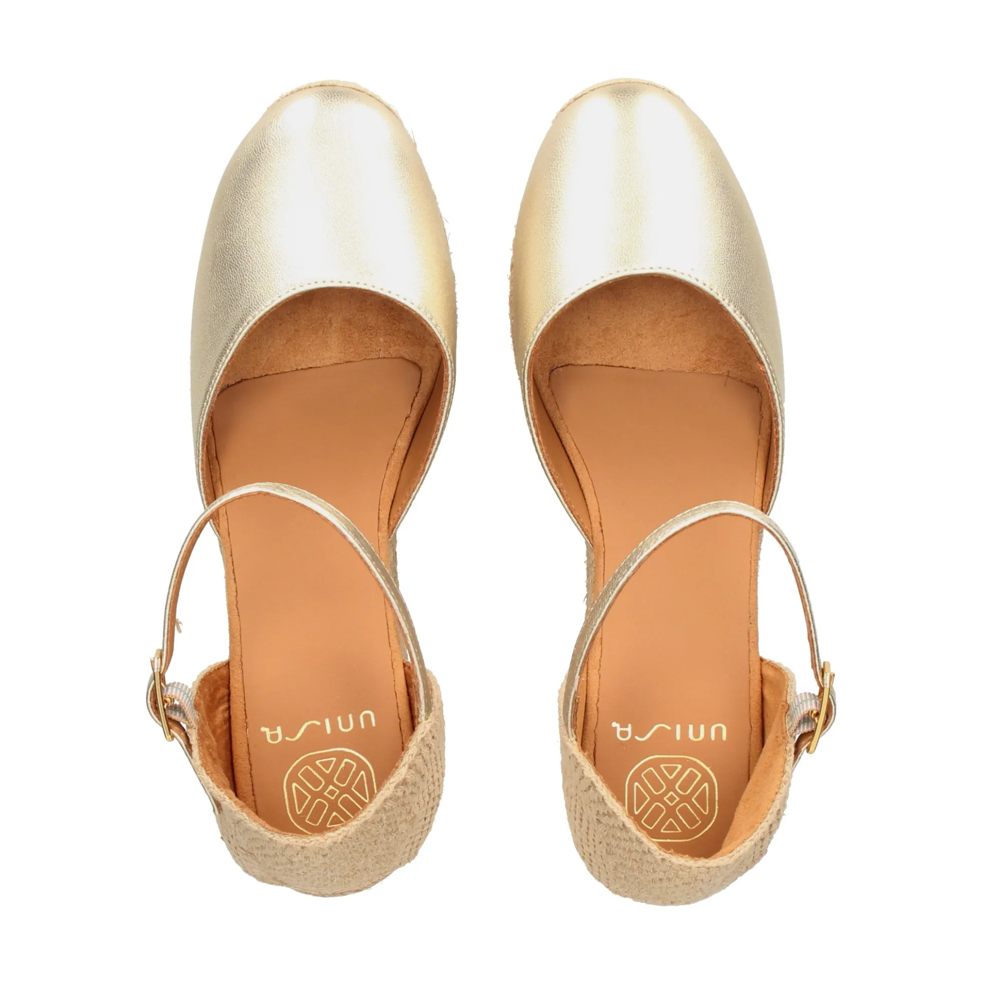 UNISA Zapatos cuña CISCA_25_LMT PLATINO