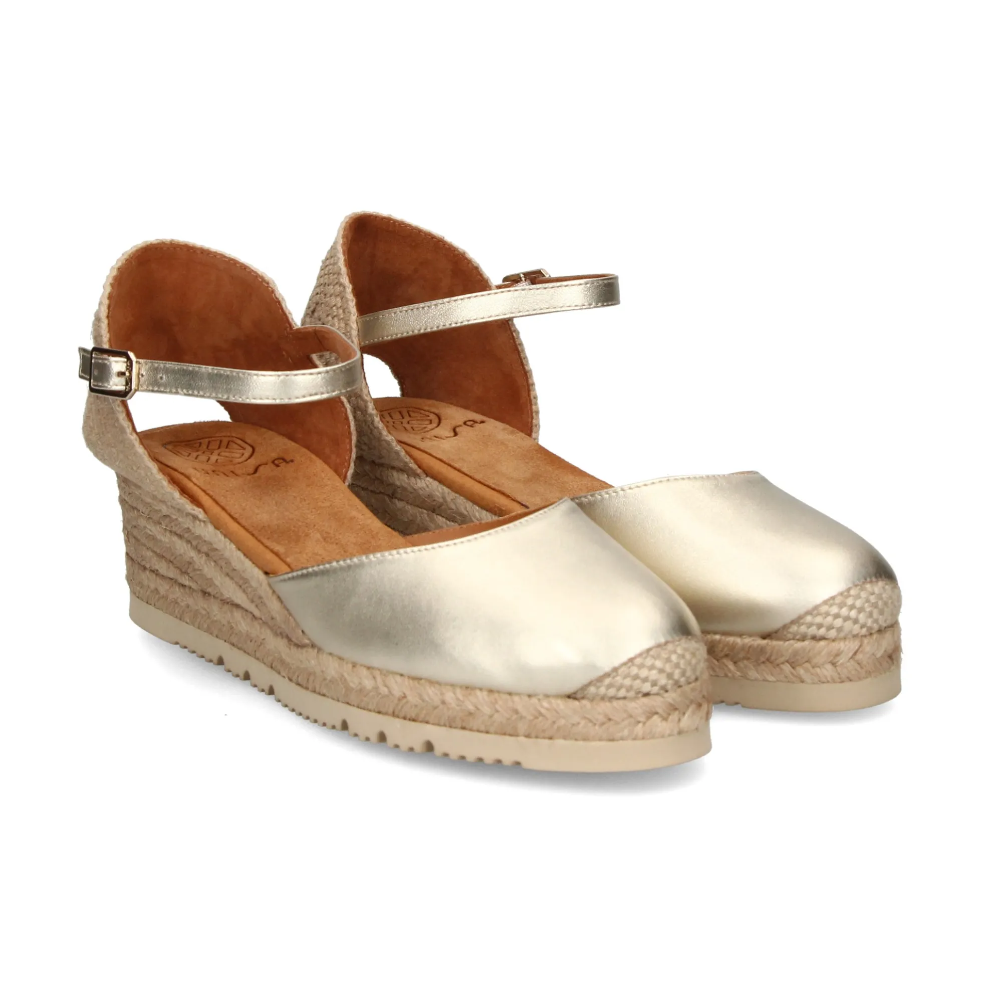 UNISA Zapatos cuña CISCA_23_LMT PLATINO